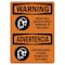 Signmission OSHA, Wear Face Shields When Working Bilingual, 10in X 7in Rigid Plastic, 10" W, 7" H, Landscape OS-WS-P-710-L-12909 - alternate 1